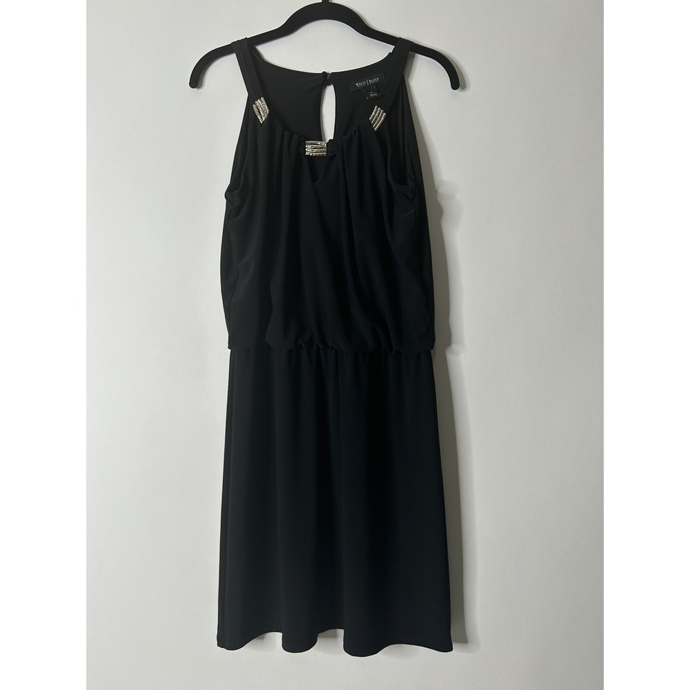 White House Black Market Women Size S Polyester Blend Lined Sleeveless Dress LBD